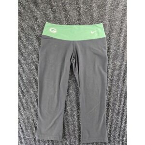 Nike Green Bay Packers Dri-FIT Cropped Leggings Womens‎ Small Black Green NFL